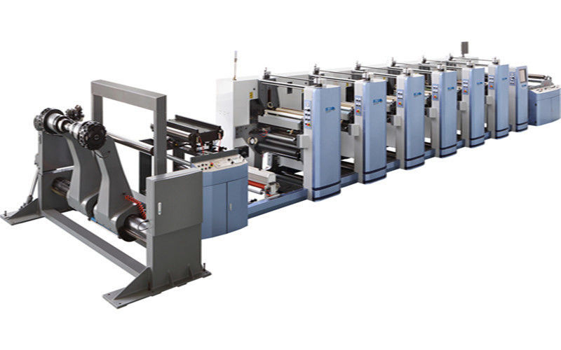 Μέγιστο πλάτος κοπής 900mm 8 Color Flexo εκτυπωτική μηχανή με επανάληψη εκτύπωσης 286-1200mm