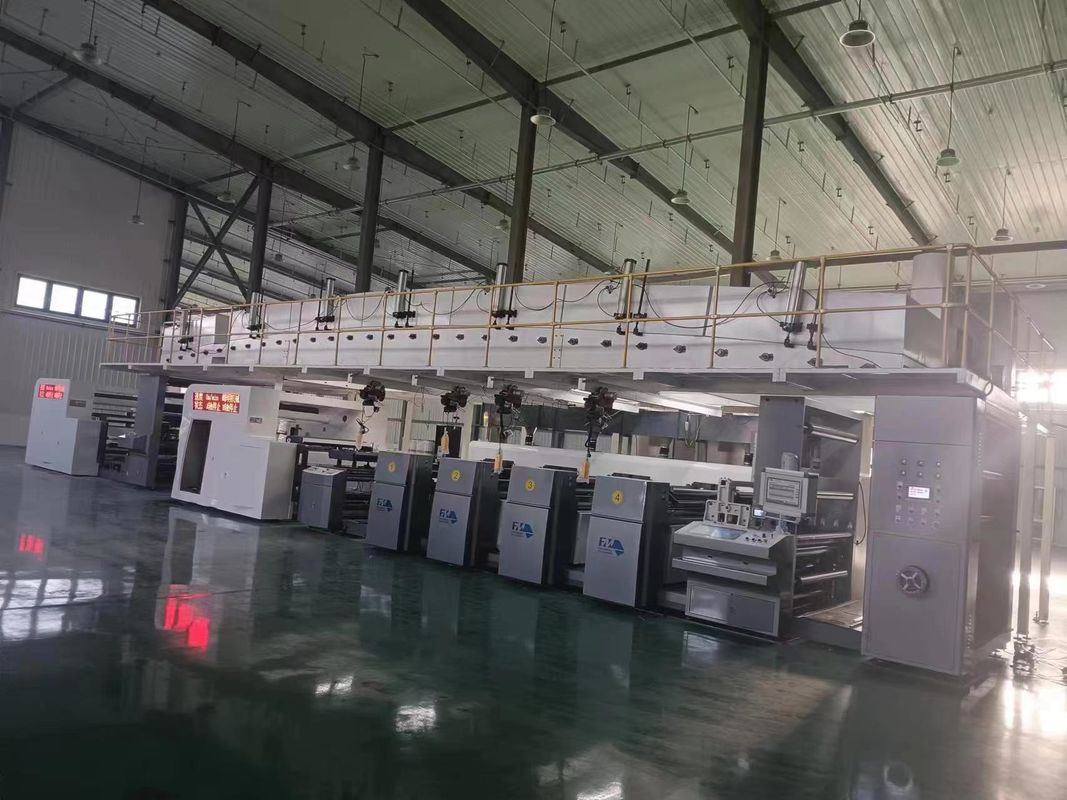 Μέγιστη μηχανική ταχύτητα 150m/min Μονάδα εκτύπωσης Flexo για μεγάλο ελαστικό με διάμετρο 1524mm