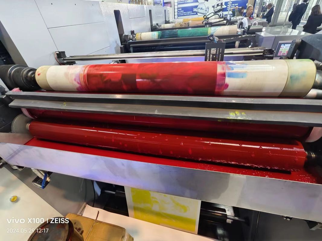 Μηχανή εκτύπωσης Flexo τύπου μανίκι για χαρτοπόλικο χαρτοσακούλα Καρτόνι Πακέτο 1000mm πλάτος PLC έλεγχο 150m/min ταχύτητα
